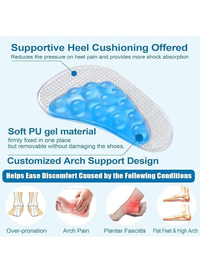 Arch Support Inserts, Foot Arch Support Inserts, Flat Feet Arch Support Pads, Orthotics Arch Support, High Arch, Flat Feet, Plantar Fasciitis, Foot Arch Pain Relief for Pads - Image 3