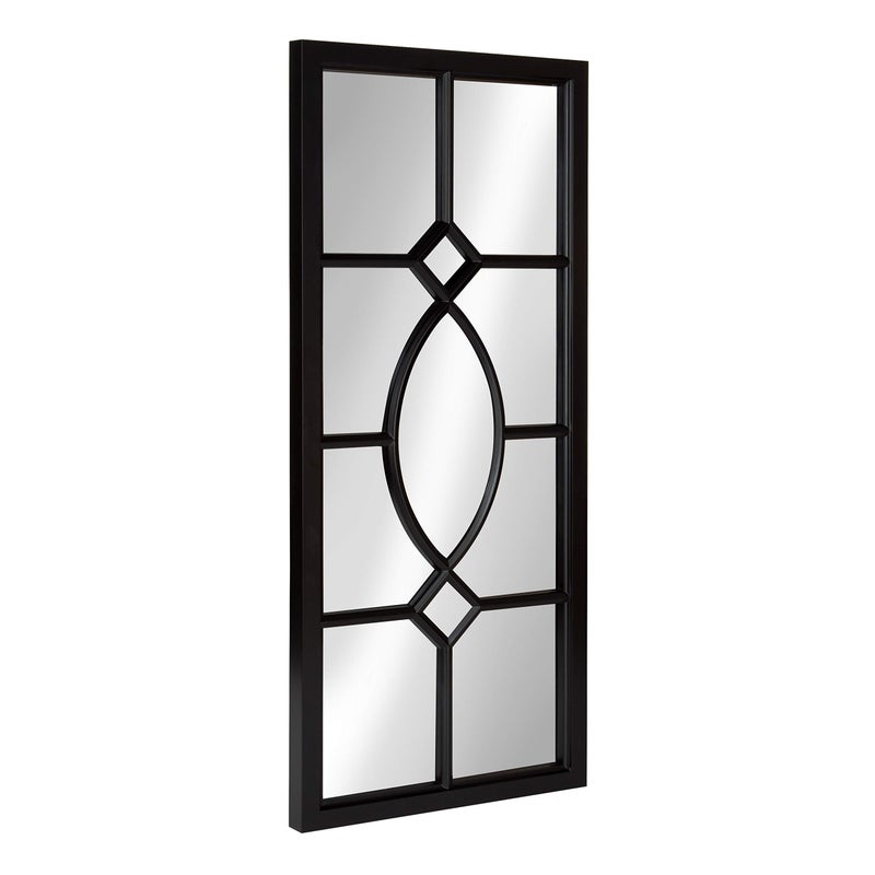 Kate and Laurel Cassat Modern Casual Window Wall Accent Mirror, Black - Image 2