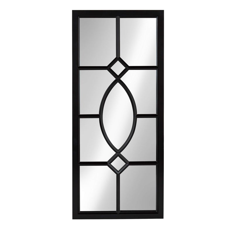 Kate and Laurel Cassat Modern Casual Window Wall Accent Mirror, Black - Image 1