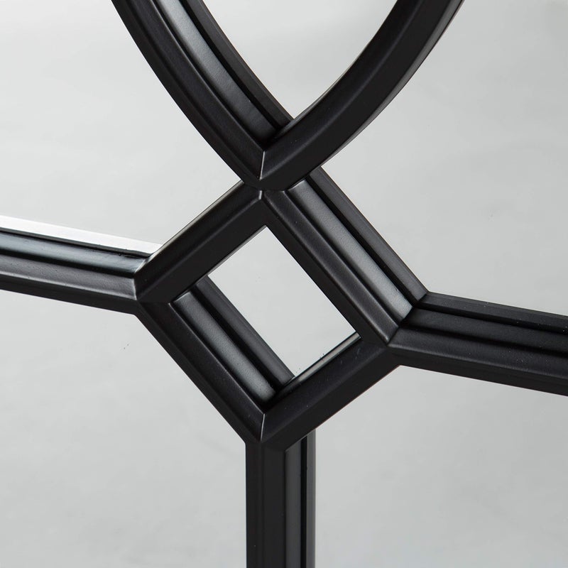 Kate and Laurel Cassat Modern Casual Window Wall Accent Mirror, Black - Image 3