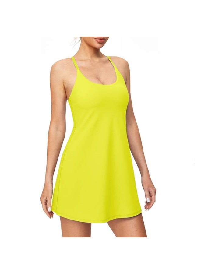 High-end Sports Dress with Chest Pad Outdoor Casual Fitness Running Quick-drying Golf Tennis Dress  - Image 1