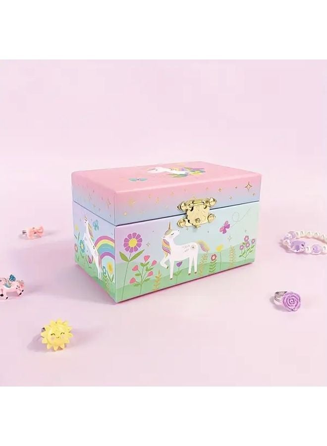 Pink Jewelry Gift Box With Rainbow Cutouts Storage Trunk For Party Favors Weddings - Image 2
