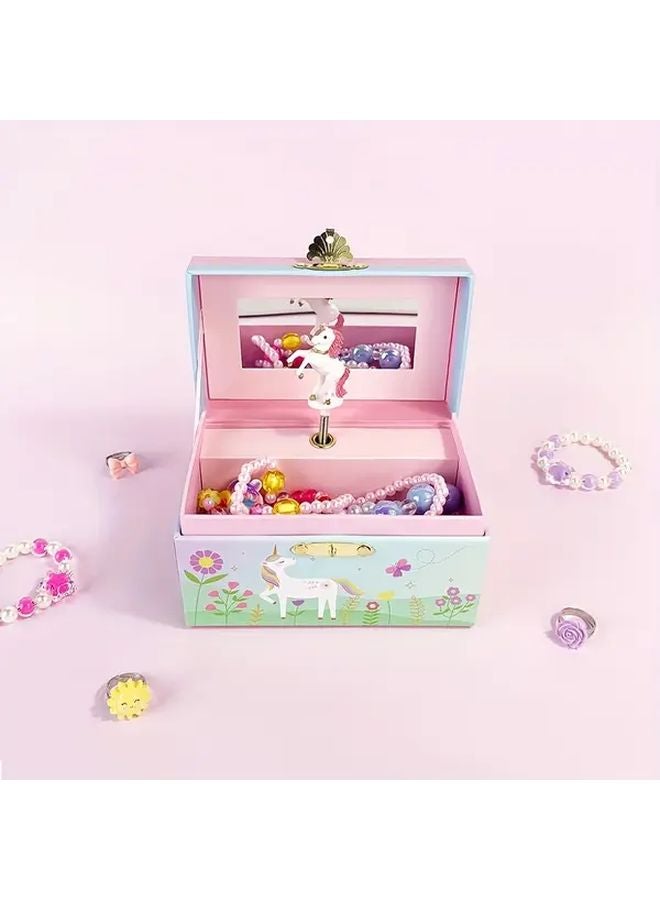 Pink Jewelry Gift Box With Rainbow Cutouts Storage Trunk For Party Favors Weddings - Image 3