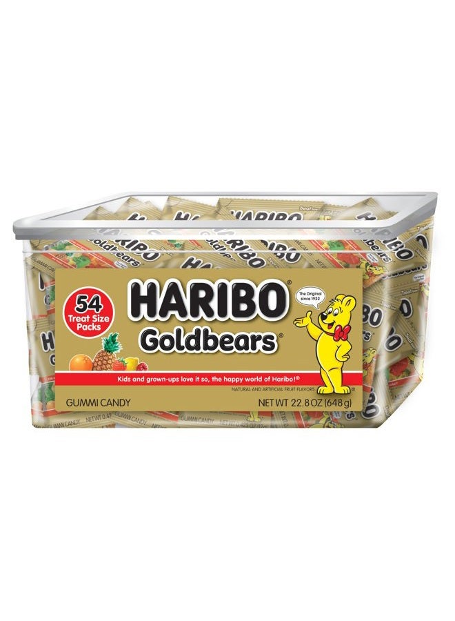 Haribo هاريبو جولدبيرز بنكهة أصلية، 22.8 أونصة. حاوية تحتوي على 54 كيس - 0.4 أونصة. - Image 1