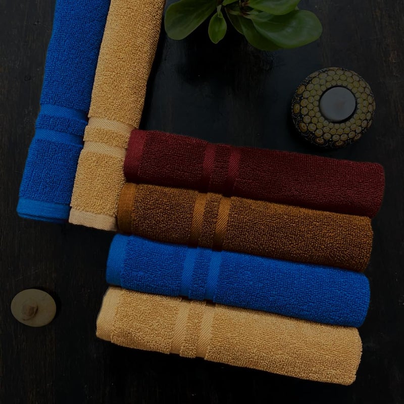 COTFLEX Hand Face Towel Napkin Set Pure Cotton Assorted Pack of 6 - Image 3