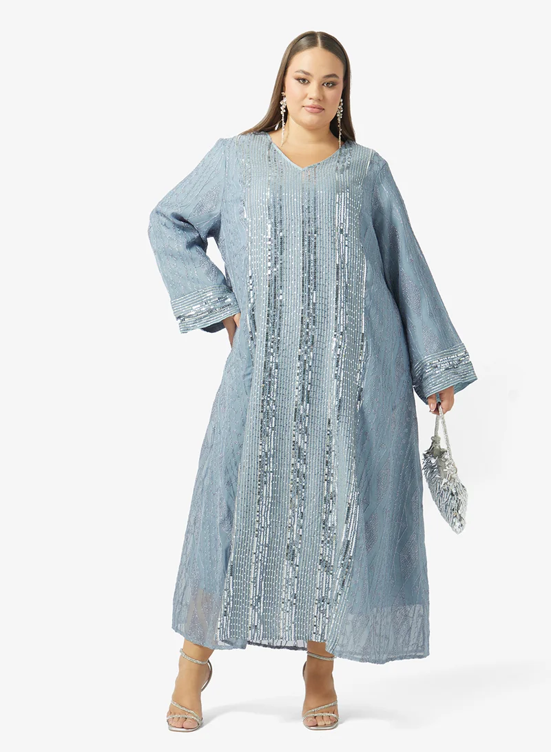 Khizana  Plus Size Embroidered Jalabiya for Women | Best Price UAE