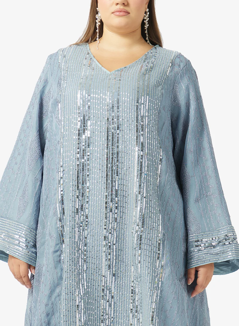 Khizana  Plus Size Embroidered Jalabiya for Women | Best Price UAE
