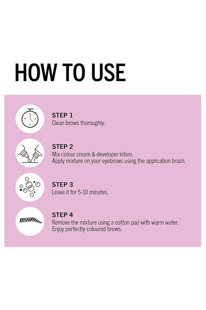 Schwarzkopf Brow Tint Black, Permanent Color - Image 2