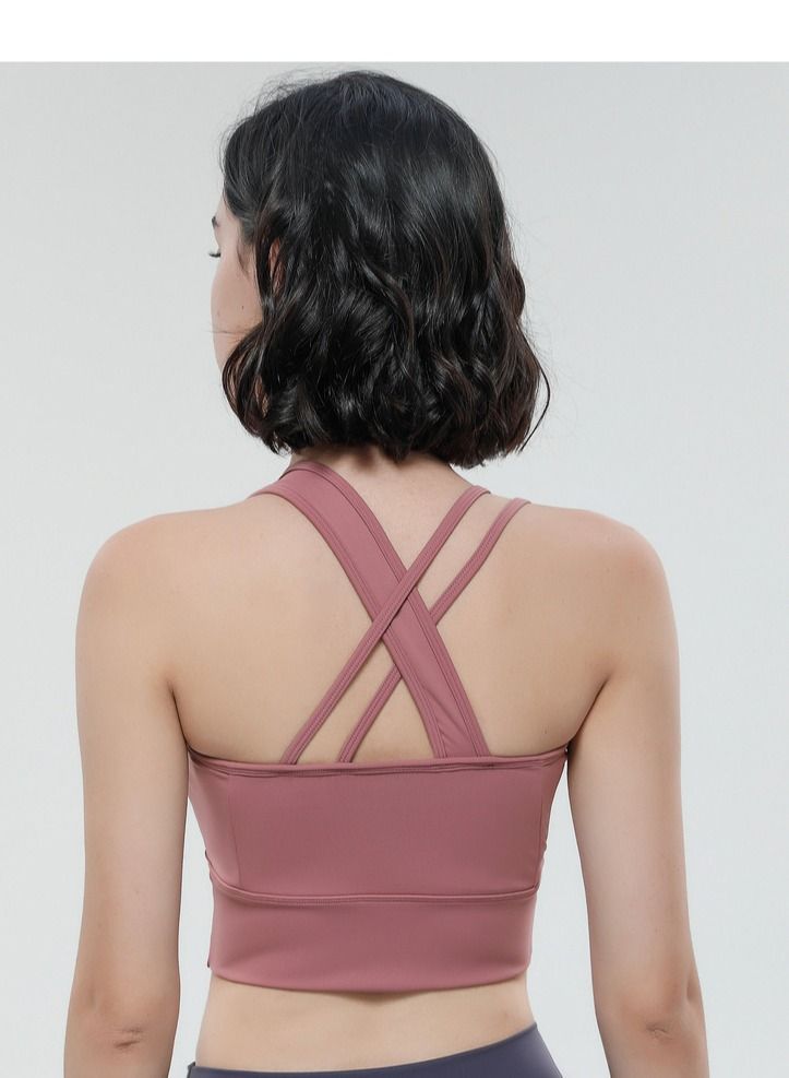 Loquat Yoga sports running fitness vest Pink 