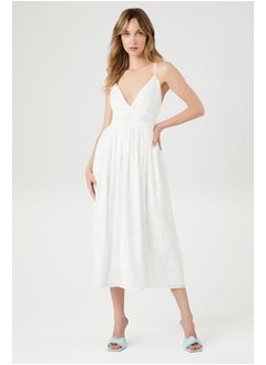 FOREVER 21 Jacquard Floral Cami Midi Dress  - Image 1
