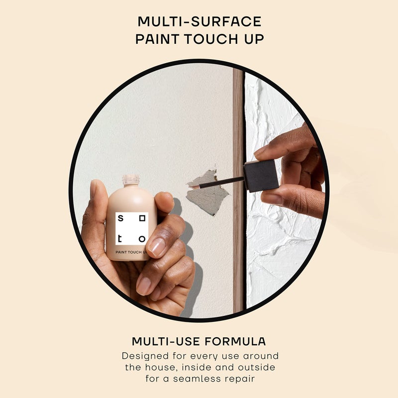 soto White Paint Touch Up, Multi-Surface, Matte Finish (No. 06 Gesso White) - 1.5 Ounces/45 Milliliters of Scratch Repair for Furniture, Walls, Cabinets, Trim, Doors, Indoor/Outdoor - Image 2