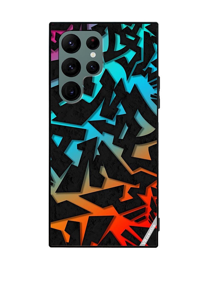 VR CREATIVE Protective Case Cover For Samsung Galaxy S22 Ultra 5G Abstract Design Multicolour - Image 1