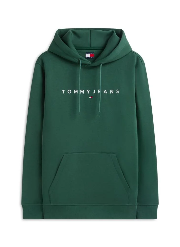 Tommy Jeans  Linear Logo Fleece Drawstring Hoody for Men | Best Price UAE