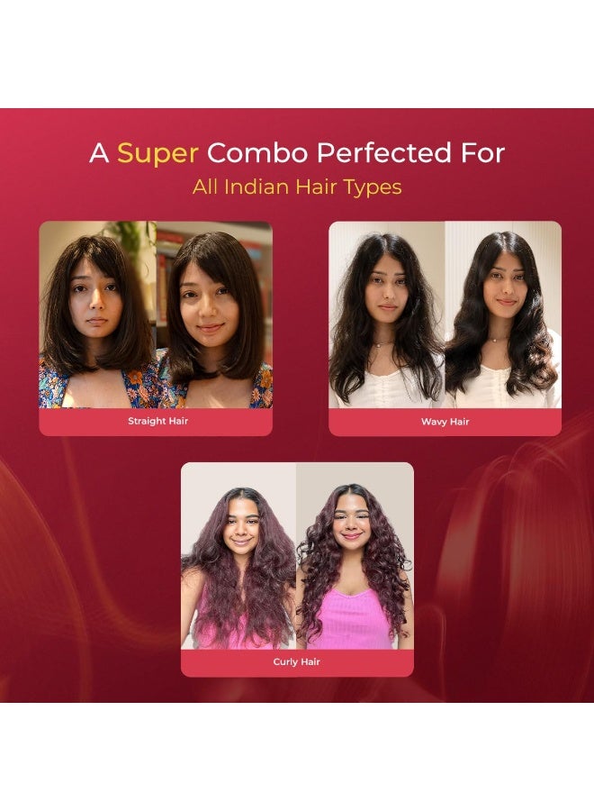 Arata Super Hair Duo | Super Shampoo & Super Serum | Prevents Breakage | Restores pH Balance | Adds Shine | Adds Smoothness | Reduces Frizz | For Women & Men | 300ml + 100ml - Image 4