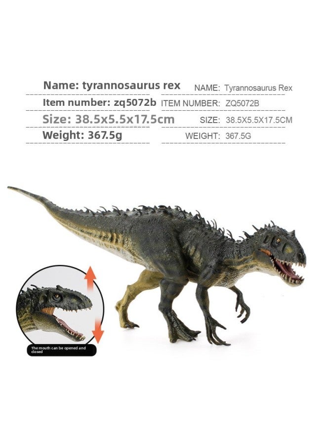 Boy's Dinosaur Model Toy Large Tyrannosaurus Rex Solid Chin Movable Tyrannosaurus Rex Movie Same Hand-made-Color:Zq5072b Tyrannosaurus 367.5g - Image 1