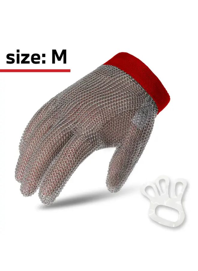 JOISIV Heavy Duty Cut Resistant Gloves Professional Grade Stainless Steel Chainmail Size M - Image 1