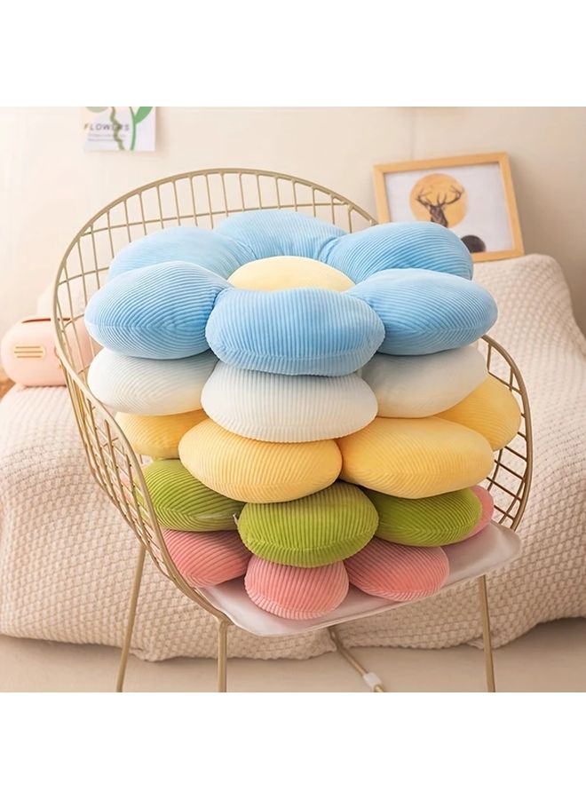 Blue Daisy Plush Flower Pillow Soft Filled Cushion For Home Sofa Decor Gift - Image 4