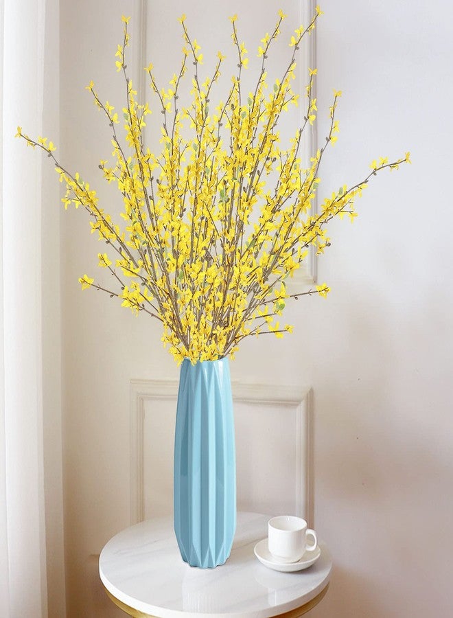 DULRLLY 6Pcs Artificial Forsythia Flower Branches 39 Inch Faux Yellow Jasmine Cherry Blossom Flowers Long Stems Silk Winter Spring Forsythia Flowers Bush for Floral Arrangement Wedding Home Decor - Image 3