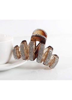 Fodattm Women Lady Fashion Large Fancy Rhinestones Hair Clamp Hair Claw Clips Elegant Crystal Jaw Clips Hairpins (Brown)  - Image 3