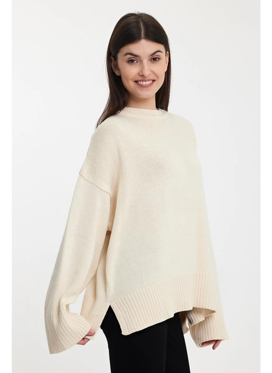 Alexandergardi Alexandergardı Oversize Basic Sweater(A92145-S)