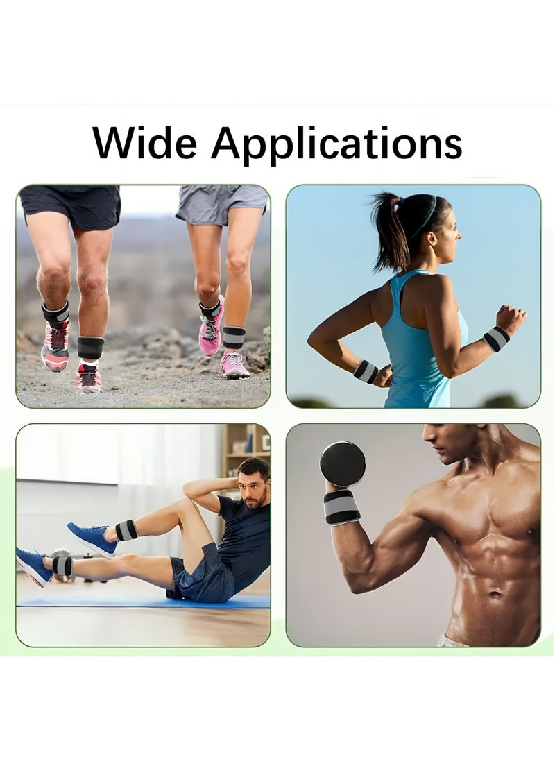 ALMiHomi Wrist Ankle Weights 2PCS, 1KG Each Adjustable Fitness Weight Bracelets, Neoprene Sandbag Weights for Running, Walking, Gym, Yoga, Pilates, Home Workout - Image 5