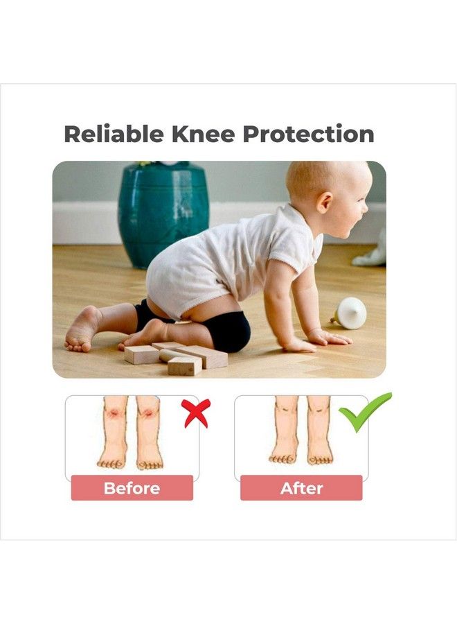 BABYSAFEHOUSE وسادات للركبة للأطفال الرضع مضادة للانزلاق واقي الكوع والركبة للأطفال; للأطفال حتى عمر 2 سنوات مجموعة مكونة من 5 أزواج من القماش الناعم والمريح - Image 5
