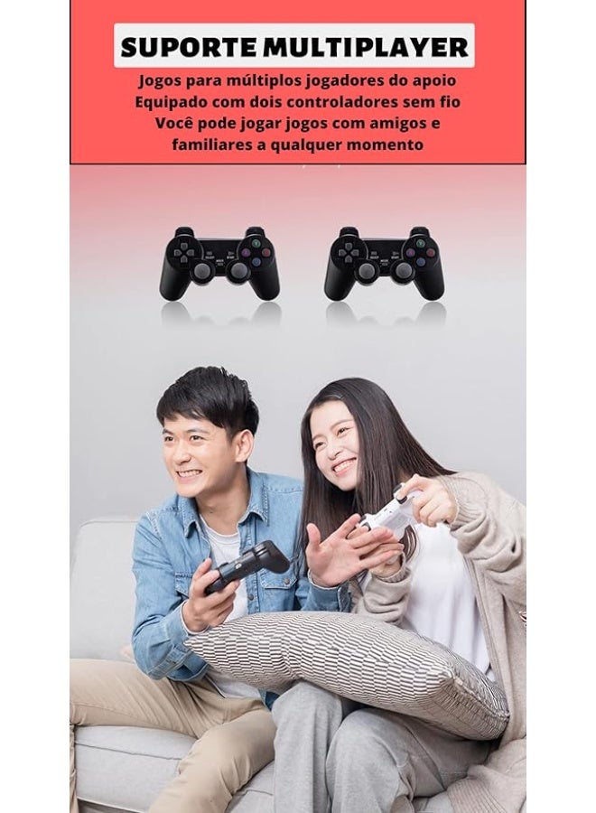 PROMASS 2.4G Wireless Controller Gamepad Console Stick Plug and Play Video Game Stick with 10000+ Games 9 Classic Emulators 4K High Definition HDMI Output for TV with Dual 2.4G Wireless Controllers  - Image 1
