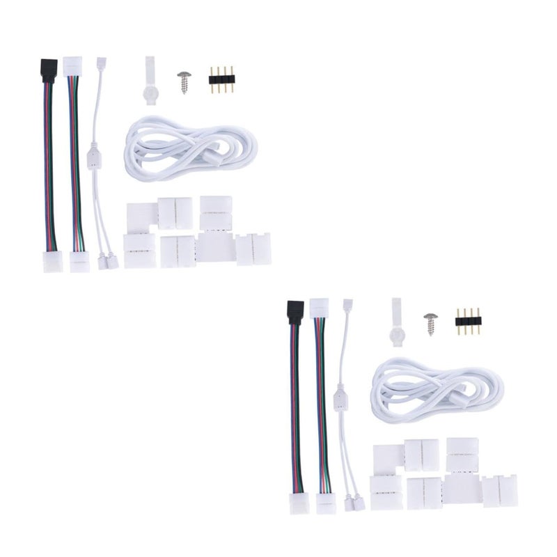 RGB LED Strip Connector Kit 5 Piece Set No Solder Adapter Easy Installation Multi Color - Image 2