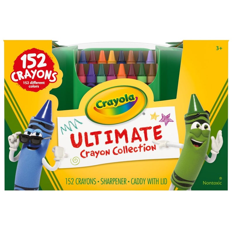 Crayola Ultimate Crayon Box Collection (152ct), Bulk Kids Crayon Caddy, Classic & Glitter Colors, Coloring Book Supplies, Gift for Kids, Ages 3, 4, 5 - Image 2