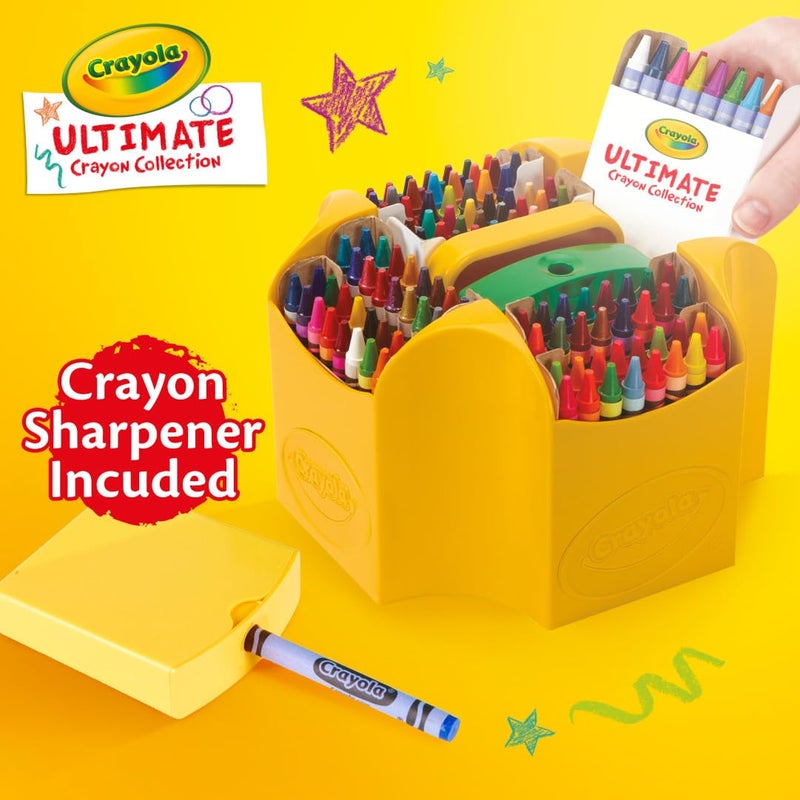Crayola Ultimate Crayon Box Collection (152ct), Bulk Kids Crayon Caddy, Classic & Glitter Colors, Coloring Book Supplies, Gift for Kids, Ages 3, 4, 5 - Image 3