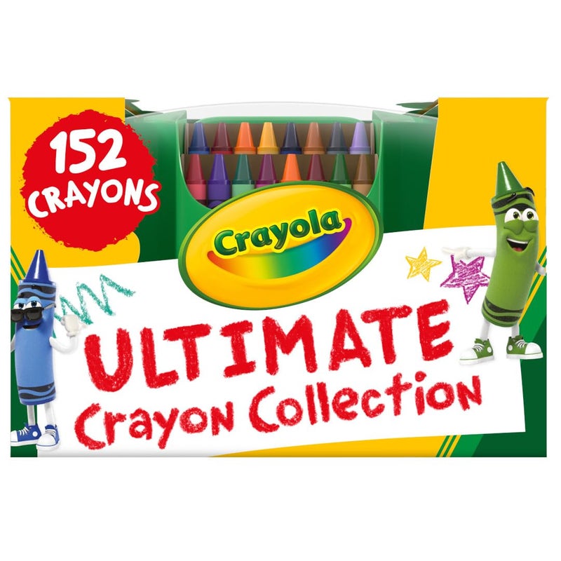 Crayola Ultimate Crayon Box Collection (152ct), Bulk Kids Crayon Caddy, Classic & Glitter Colors, Coloring Book Supplies, Gift for Kids, Ages 3, 4, 5 - Image 1