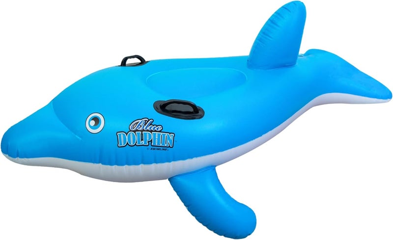 Swimline Dolphin Stable Inflatable Pool Float - Baby Dolphin Design - Image 1