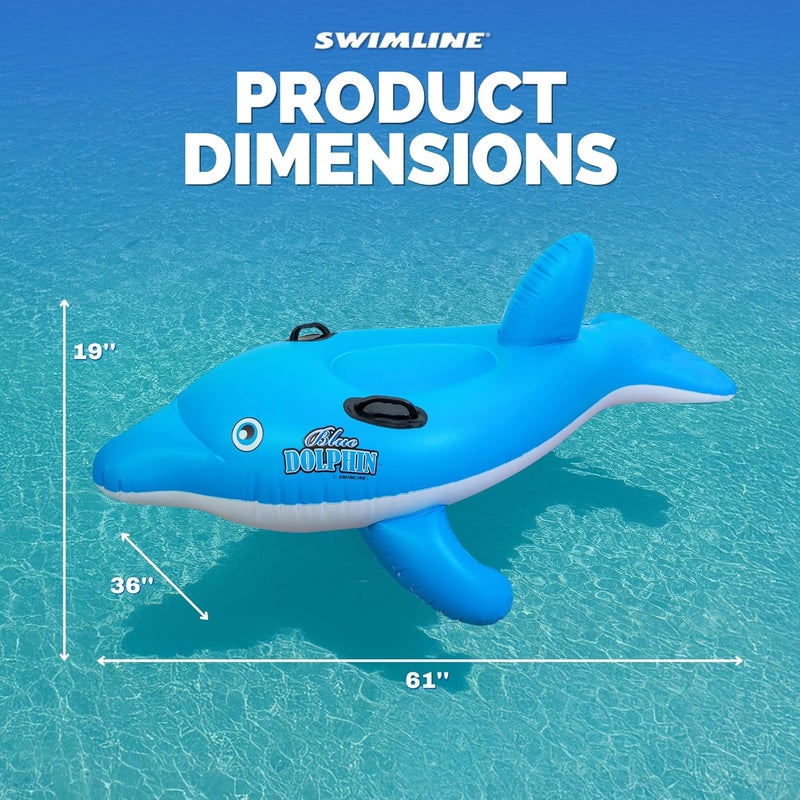 Swimline Dolphin Stable Inflatable Pool Float - Baby Dolphin Design - Image 3