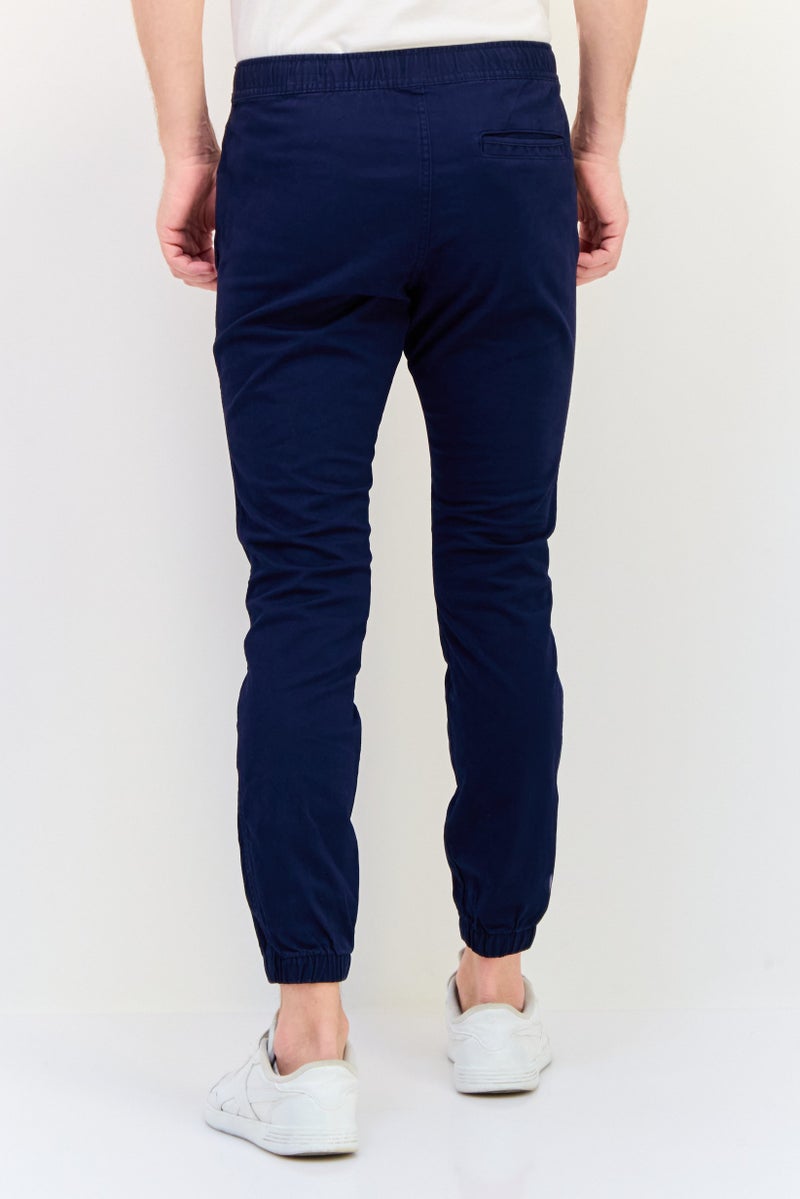 GAP Men Slim Fit Plain Stretchable Jogger Pant, Navy  - Image 3