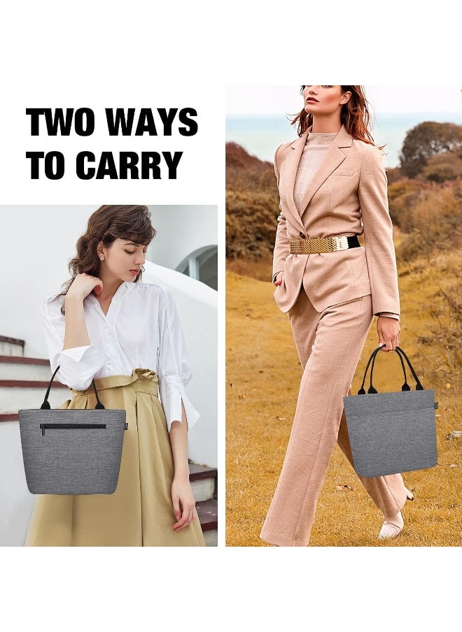 Aosbos - Aosbos Lunch Box Adult Lunch Bags for Women Soft Cooler Bag Large Tote Bag Lunch Cooler Insulated Snack Bag Lunch Pail Lunch Kit Travel Tote Meal Prep Bento Bag Loncheras Para Mujer, Grey - Image 1