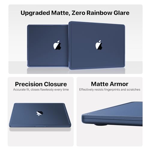 Soonjet for MacBook Air 13 inch Case M5 M4 M3 M2 20262022 A3449 A3240 A3113 A2681 ColorMatched DualTexture Design SnapOn Fit Fingerprint Scratch Resistant Hard Shell Matte Cover - Image 3