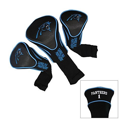 Team Golf NFL Carolina Panthers Contour Golf Club Headcovers (3 Count) Numbered 1, 3, & X, Fits Oversized Drivers, Utility, Rescue & Fairway Clubs, Velour lined for Extra Club Protection - Image 5