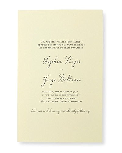 Gartner Studios Simple Ivory Print At Home Wedding Invitation Kit, 5.5” x 8.5”, Set of 100, Includes Envelopes (76039) - Image 5