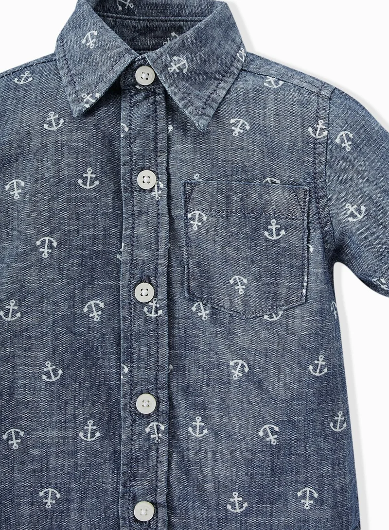 GYMBOREE Infant Chambray Anchor Shirt