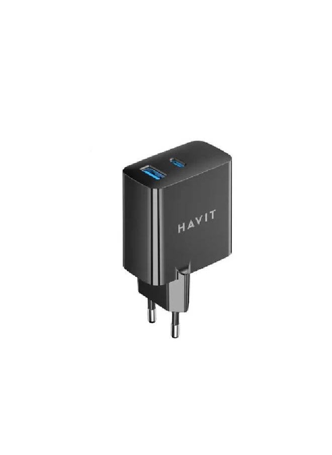 Havit Power Adapter 45w Gan - Black