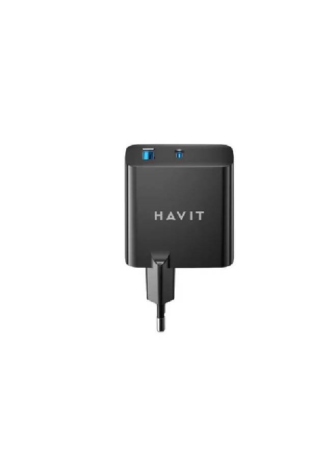 Havit Power Adapter 45w Gan - Black