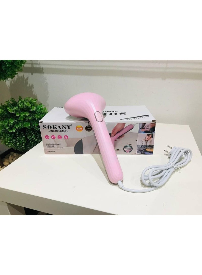 Sokany 900W Handheld Garment Steamer SK_3063 for Clothes and Fabrics, Fast Heating Steam Nozzle, Fabric and Clothes Wrinkle Remover, Easy to Use, Easy to Carry in Hand and Easy to Iron for All Fabrics