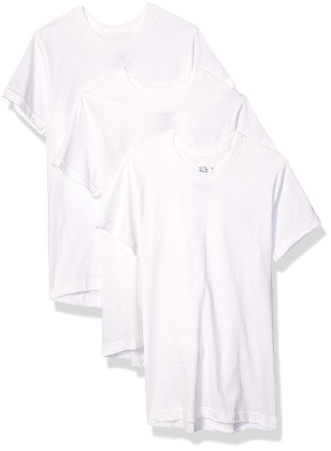 Fruit of the Loom Big Boys'3 Pack Crew Neck Tee, White, Large(Pack of 3) - Image 1
