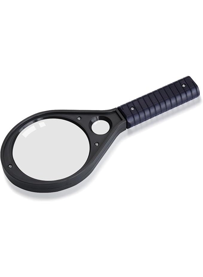 عدسة مكبرة كبيرة 90 ملم مع بوصلة، تكبير كبير مضاد للكسر لكبار السن، 3.5في 24 في 10 سم لقراءة الخرائط - Image 2