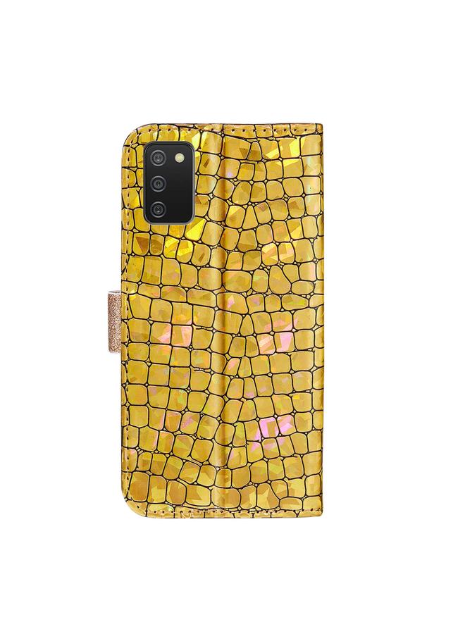 S-TOP Case For Samsung Galaxy A03s EU Version Laser Glitter Powder Matching Crocodile Texture Horizontal Flip Leather Case with Card Slots & Holder & Wallet - Image 3