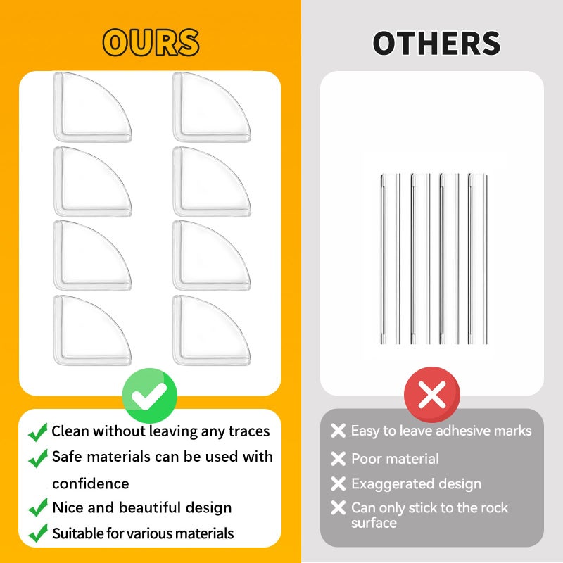 EBUKTUK 4pcs,Table Corner Protector, Corner Protector to Cover Sharp Furniture, Clear Furniture Corner Guards & Edge Safe Anti-Collision Bumpers, Suitable for Table Corner Cabinet Corner Window Corner - Image 4