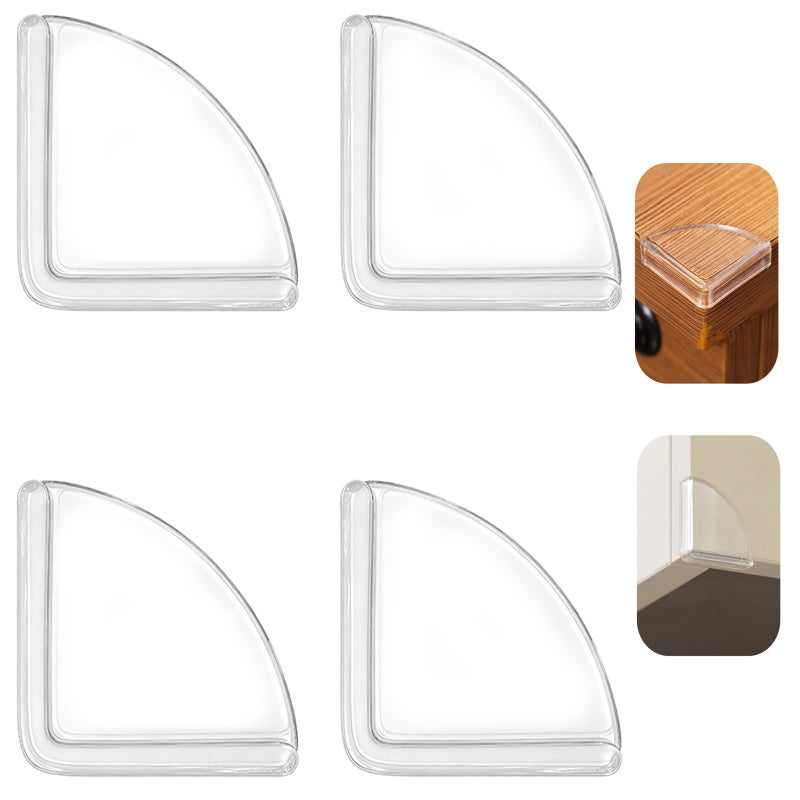 EBUKTUK 4pcs,Table Corner Protector, Corner Protector to Cover Sharp Furniture, Clear Furniture Corner Guards & Edge Safe Anti-Collision Bumpers, Suitable for Table Corner Cabinet Corner Window Corner - Image 1
