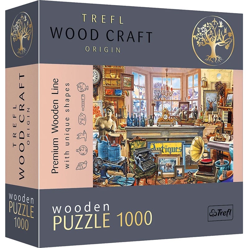 Trefl - Wood Craft Antiques Shop Wooden Puzzle 1000 Pieces - 20175 - Image 1