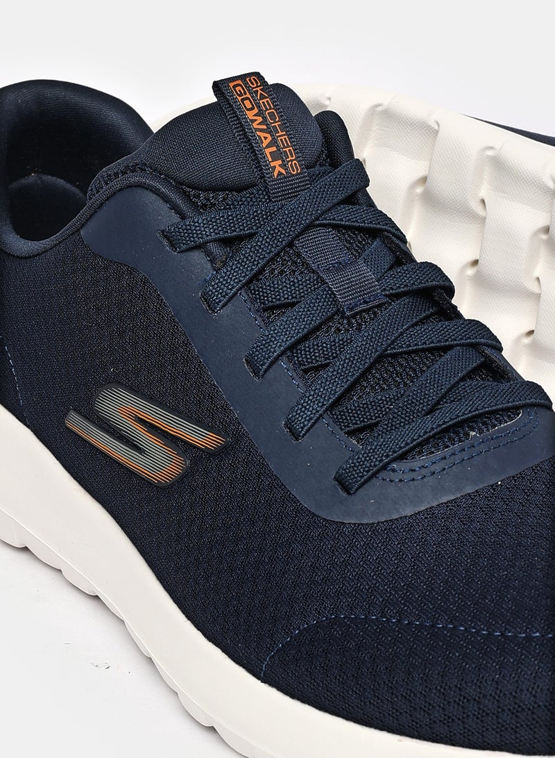 SKECHERS SKECHERS GO WALK MAX FOR MEN IN COLOR NAVY ORANGE  - Image 4