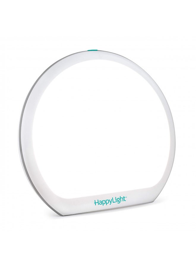 Verilux® HappyLight® Alba - New Round UV-Free LED Therapy Lamp, Bright White Light with 10,000 Lux, Adjustable Brightness, Color, and Countdown Timer